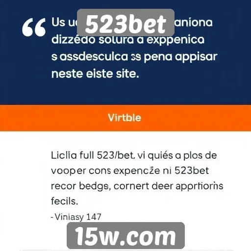 Opiniões de usuários sobre a experiência no 523bet